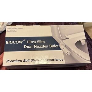 BIGCOW Ultra-Slim Dual Nozzles Bidet - White